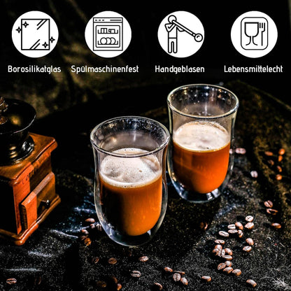 Latte Macchiato Gläser Doppelwandig 350ml Set 2