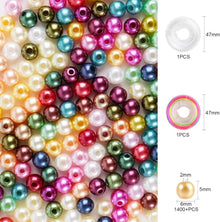 EUES 6mm Perlen Bunte für DIY Schmuckherstellung Kit