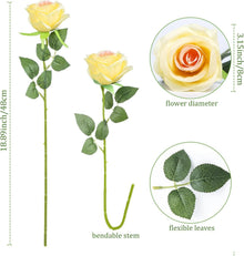 Champagner Künstliche Rosen 12er Set 18,89 Zoll