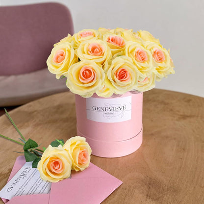 12er Set Champagner künstliche Rosen 18,89 Zoll Deko Blumen für