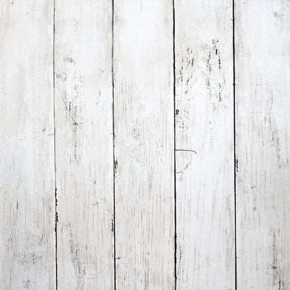 Selbstklebende Holzoptik Wandtapete 44x1000cm - Weiß Vinylfolie