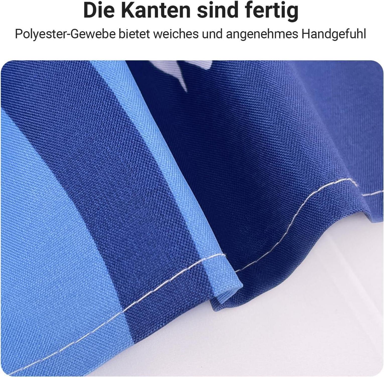 Lerores Duschvorhang Blaues Segel 180x180cm Wasserabweisend Antischimmel Textil