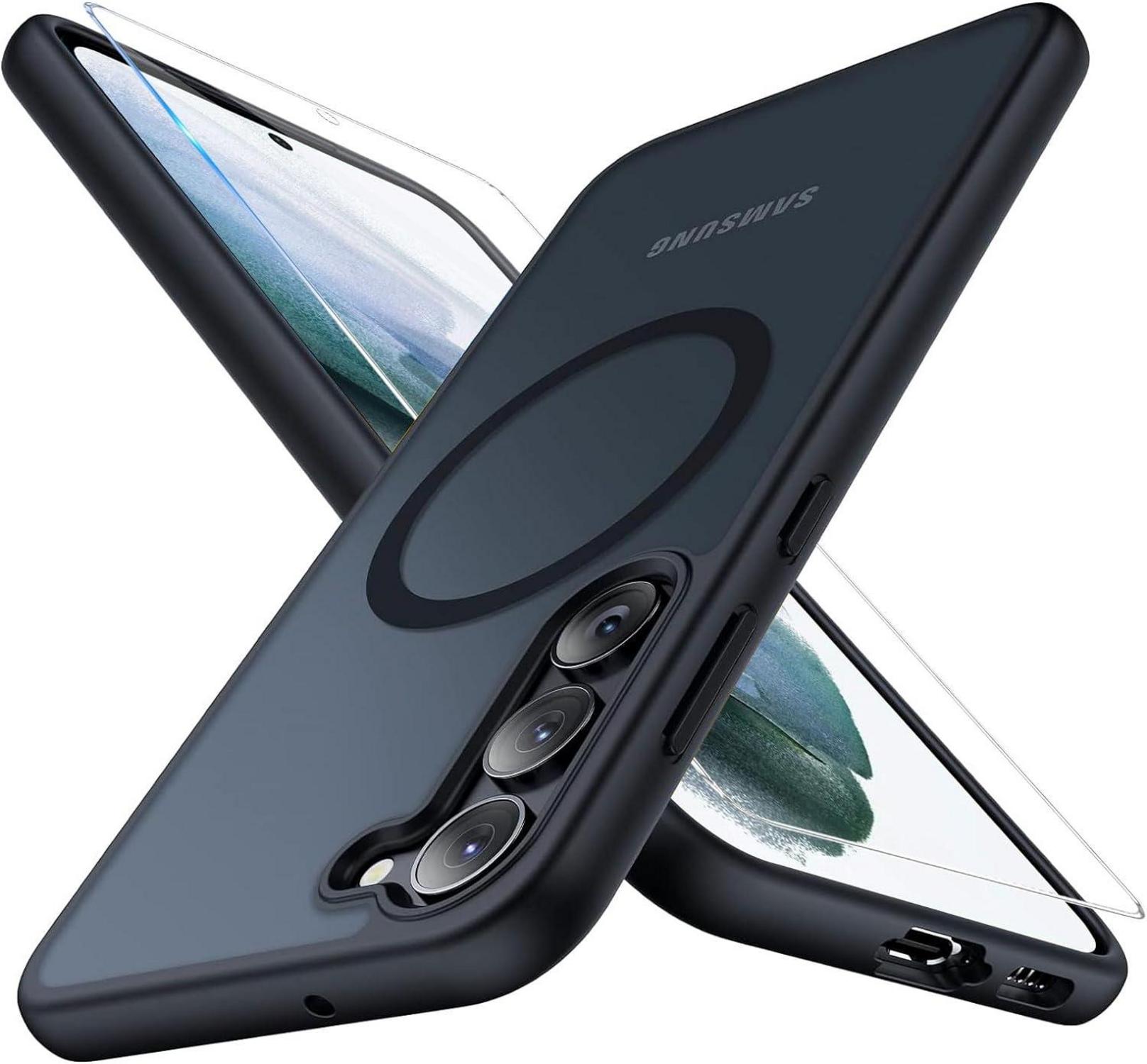 Samsung Galaxy S21 FE 5G Hülle Magnetisch mit Schutzfolie Magnetische