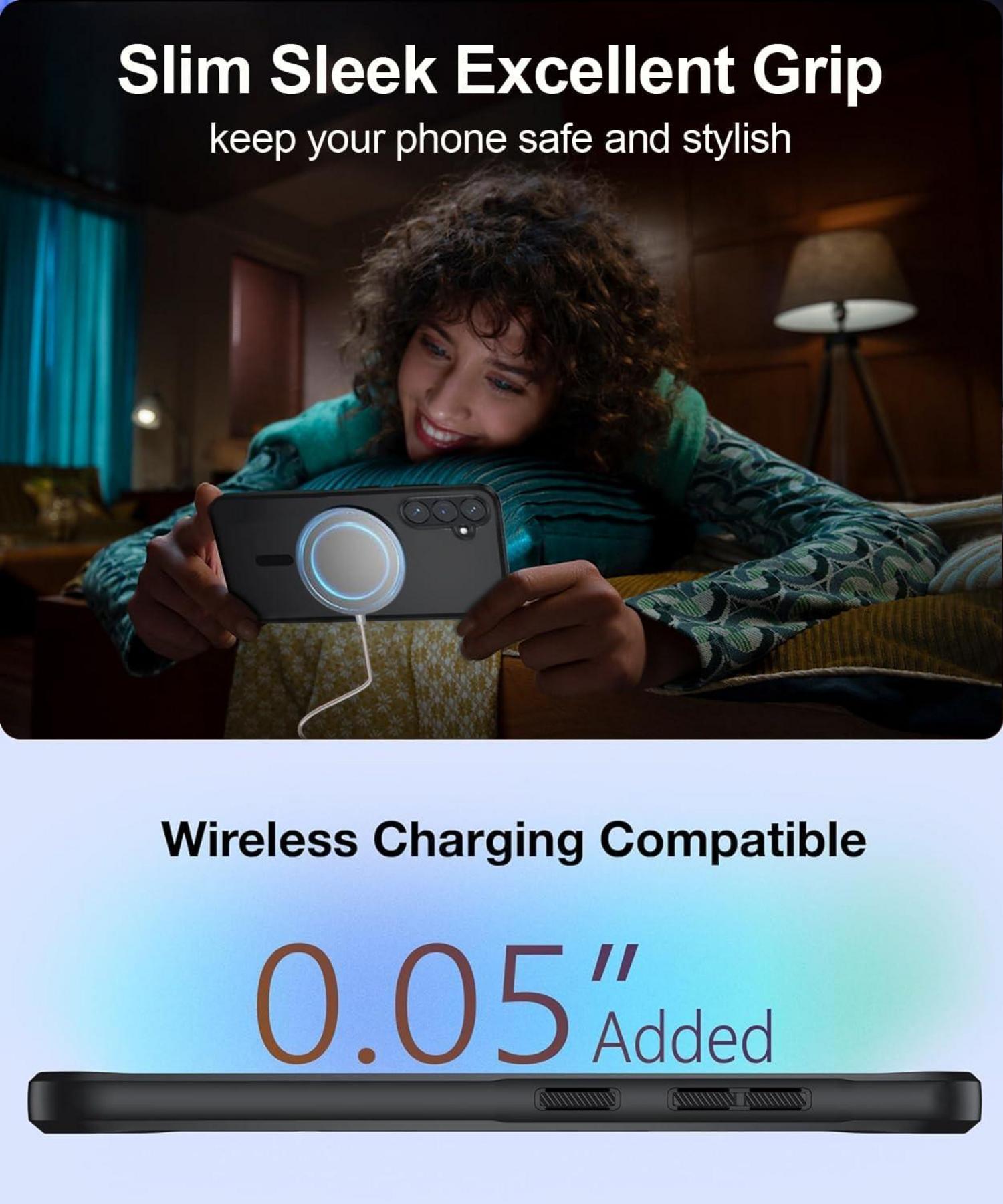 Samsung Galaxy S21 FE 5G Hülle Magnetisch mit Schutzfolie Magnetische