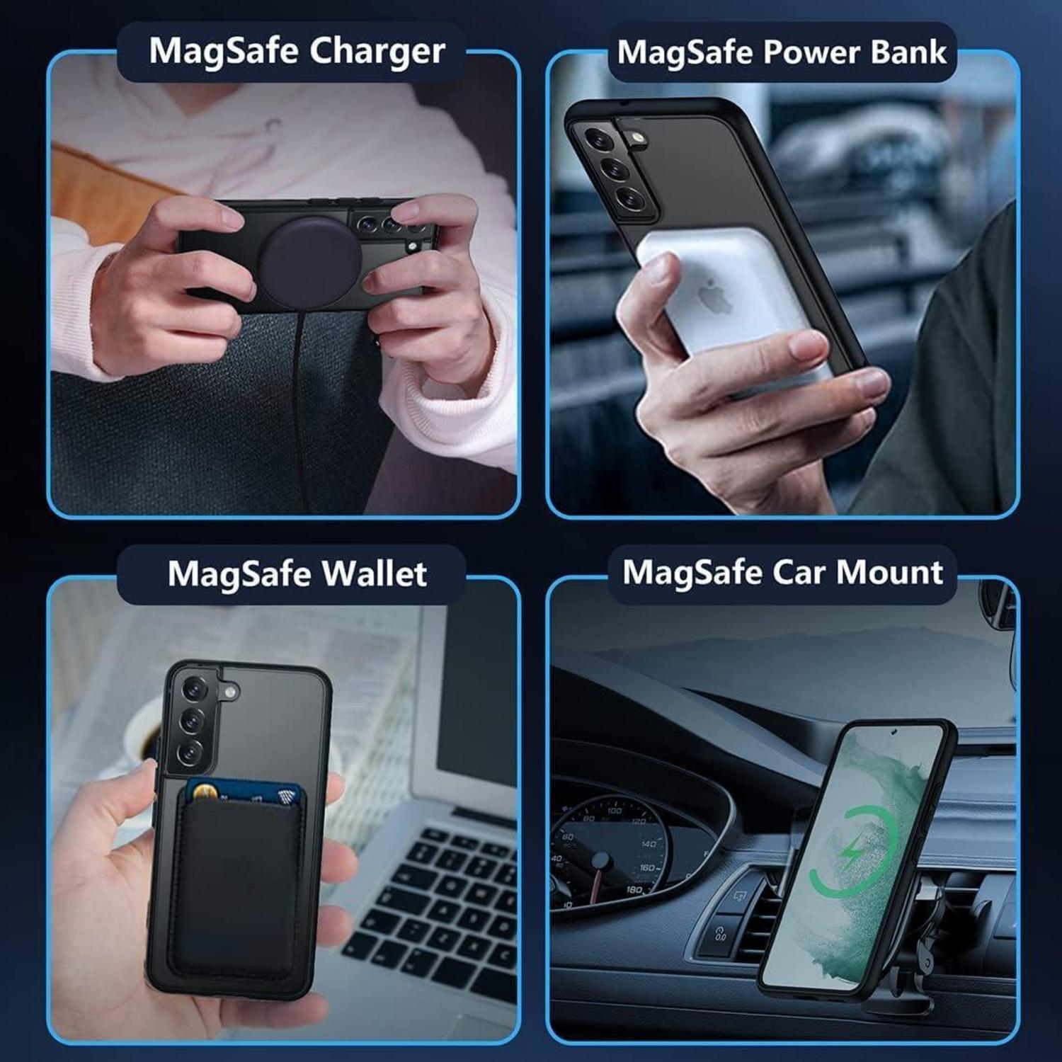 Samsung Galaxy S21 FE 5G Hülle mit Magnet Anti-Fingerabdruck Case Schwarz