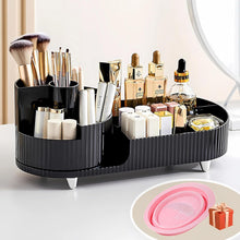 Make-up Organizer 360° Drehbar mit Fach 2-in-1 Black