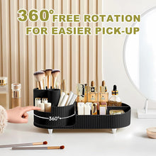 360° Drehbarer Make-up Organizer Schwarz ABS Material