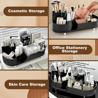 Kosmetik Organizer 2-in-1 Drehbarer Aufbewahrung 360° Schwarz