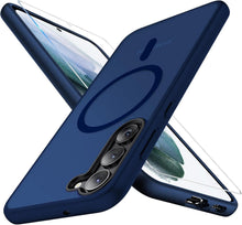Samsung Galaxy S21 FE 5G Magnetische Hülle Anti-Fingerabdruck Blau
