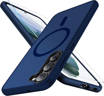 Samsung Galaxy S21 FE 5G Magnetische Hülle Anti-Fingerabdruck Blau