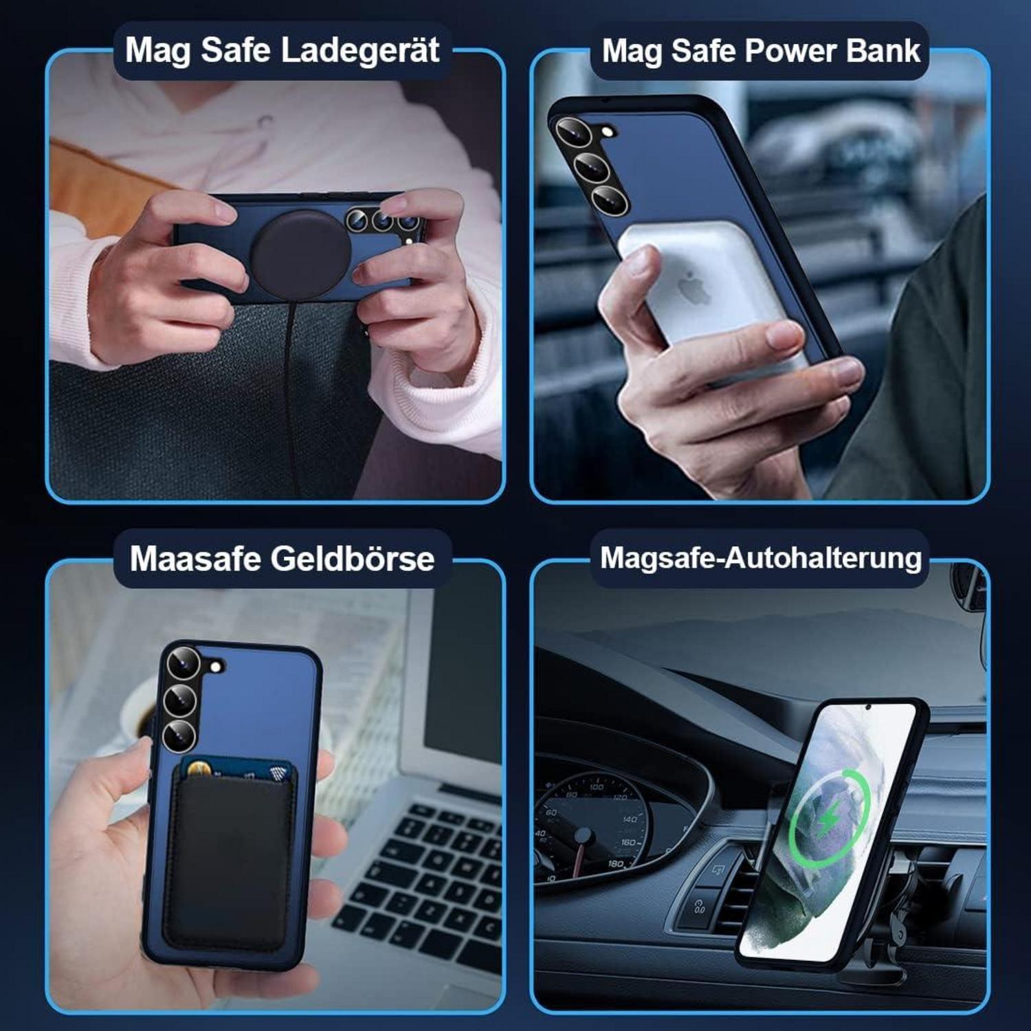 Samsung Galaxy S21 FE 5G Hülle Magnetisch Anti-Fingerabdruck Blue
