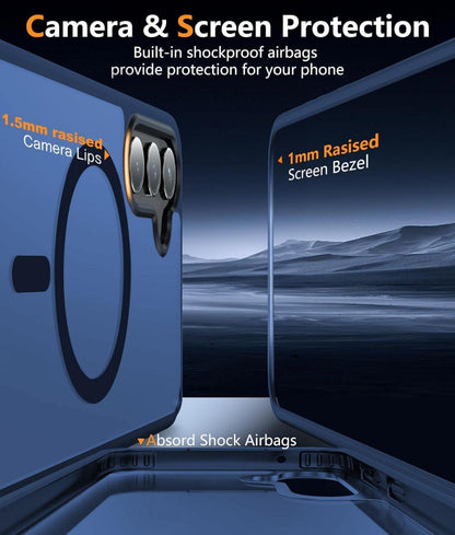 Handyhülle Samsung Galaxy S21 FE 5G Magnetisch Anti-Fingerabdruck Blau