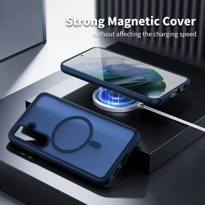 Samsung Galaxy S21 FE 5G Hülle Magnetisch Anti-Fingerabdruck Blue