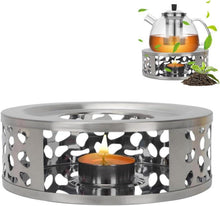 Stövchen Teewärmer Edelstahl Tee Kaffee Heißgetränke Silber