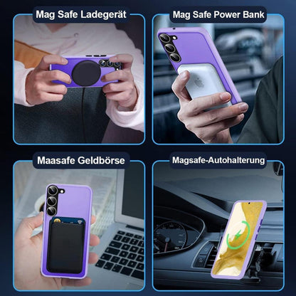 Handyhülle Samsung Galaxy S22 5G Magnetisch Schutzfolie Magsafe Lila