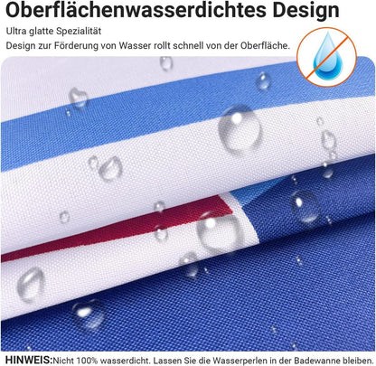 Duschvorhang Blaues Segel 300x200cm Wasserabweisend Textil