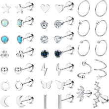 Kleine Ohrringe Set Chirurgenstahl Damen Piercing Ohrstecker