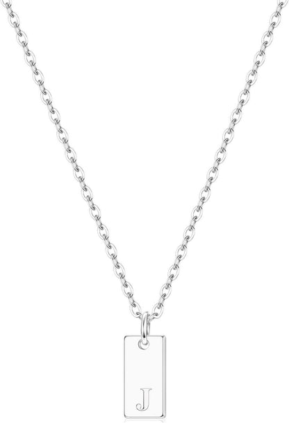 Silber Initial Halskette Damen 925 Buchstaben Anhänger Kette A-Z