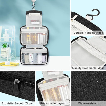 Hochwertiger Hängender Kulturbeutel Damen Schwarz