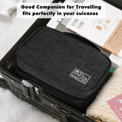 Hängender Kulturbeutel Damen Schwarz Wasserdicht 300d Hochdichtes Gewebe