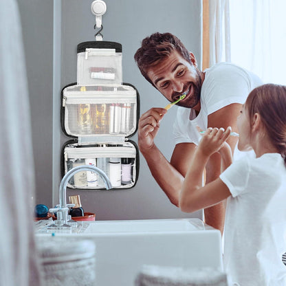 Hängender Kulturbeutel Damen Schwarz Wasserdicht 300d Hochdichtes Gewebe