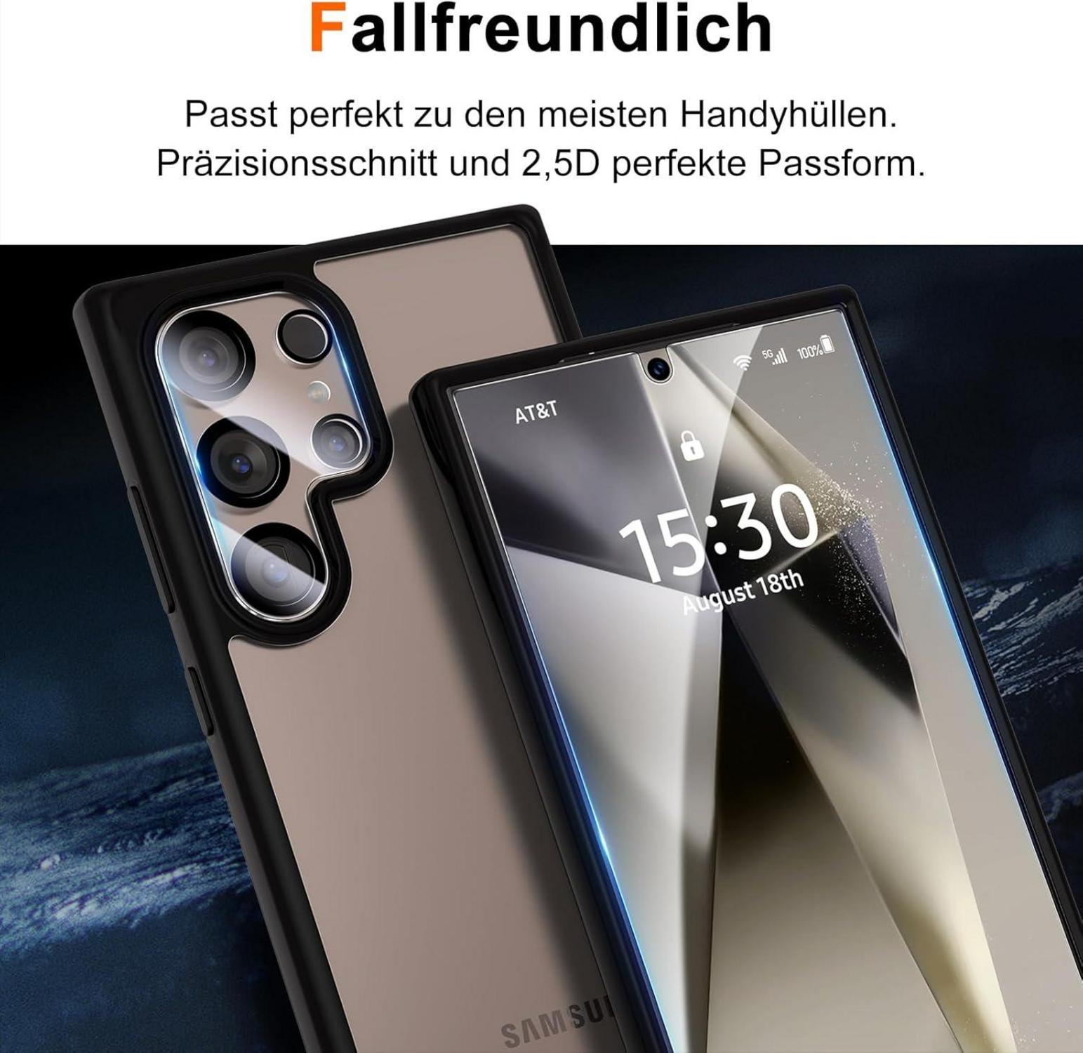Samsung Galaxy S24 Ultra Schutzfolie und Kameraschutz, 2 Stück - Premium Displayschutz