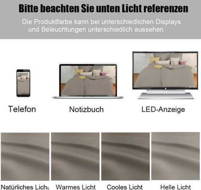 Mikrofaser Bettwäsche 200x200 Taupe Set bügelfrei Reißverschluss 2x 80x80 cm