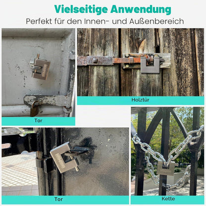 Edelstahl Vorhängeschloss 60mm - 2er Set - Gleichschließend