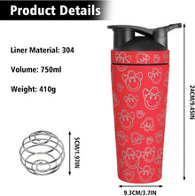 Protein Shaker Edelstahl 750ml Doppelschicht Vakuum Isoliert