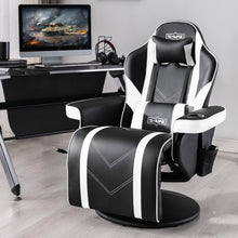 S*MAX Gaming Stuhl mit Fußstütze - Schwarz, Verstellbare