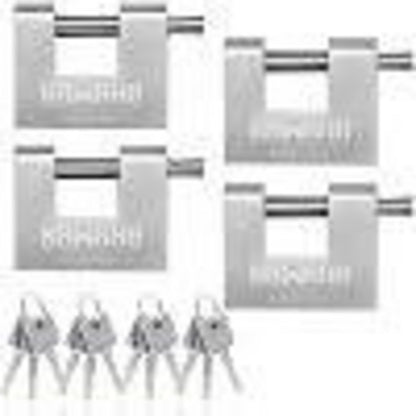 Edelstahl Vorhängeschloss 60mm - 4er Set - Gleichschließend