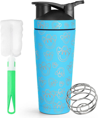 Edelstahl Protein Shaker Thermoflasche BlenderBall 750mlvacuum