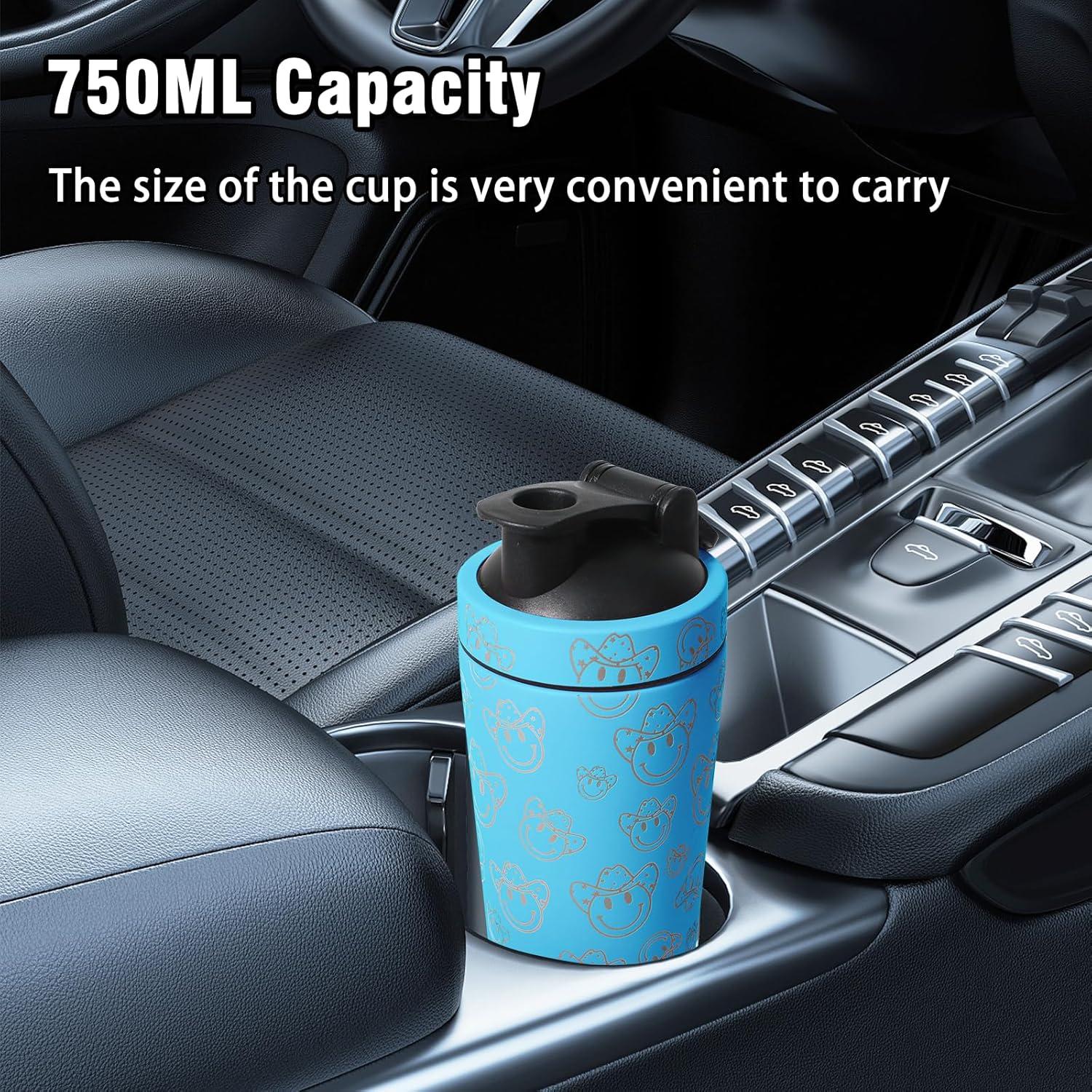 Edelstahl Protein Shaker Bottle 750ml Vakuum Isoliert Blau