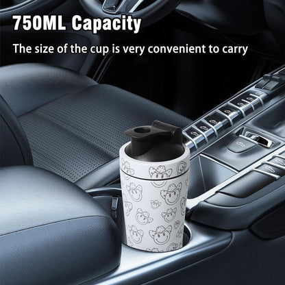 Edelstahl Protein Shaker Thermoflasche 750ml Vakuum Isoliert für