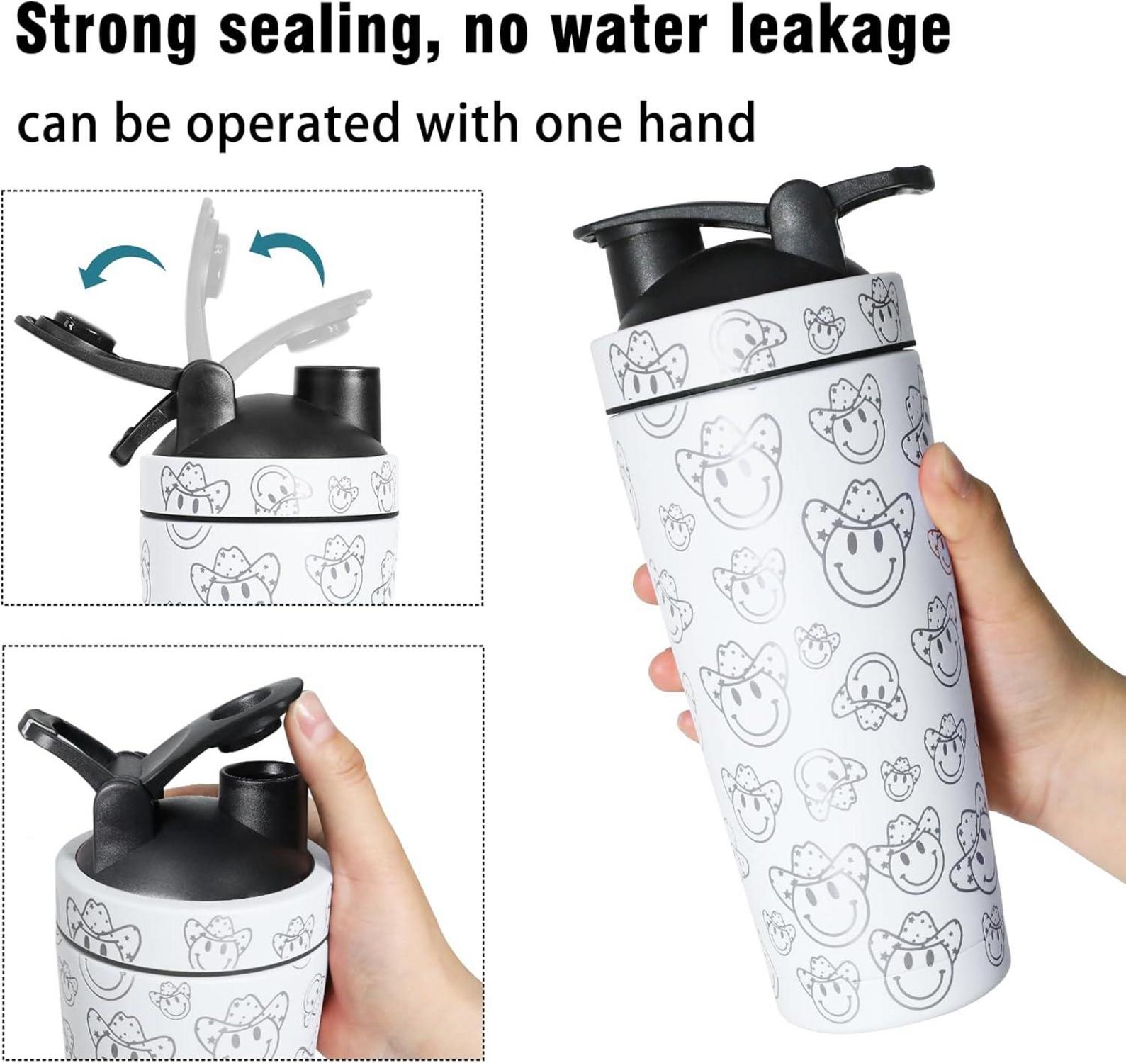 Protein Shaker Edelstahl Vakuum Isoliert BlenderBall 750ml - BPA frei