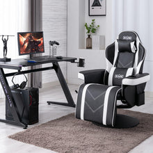 Gaming Stuhl mit Fußstütze hohe Rückenlehne Becherhalter Seitentasche