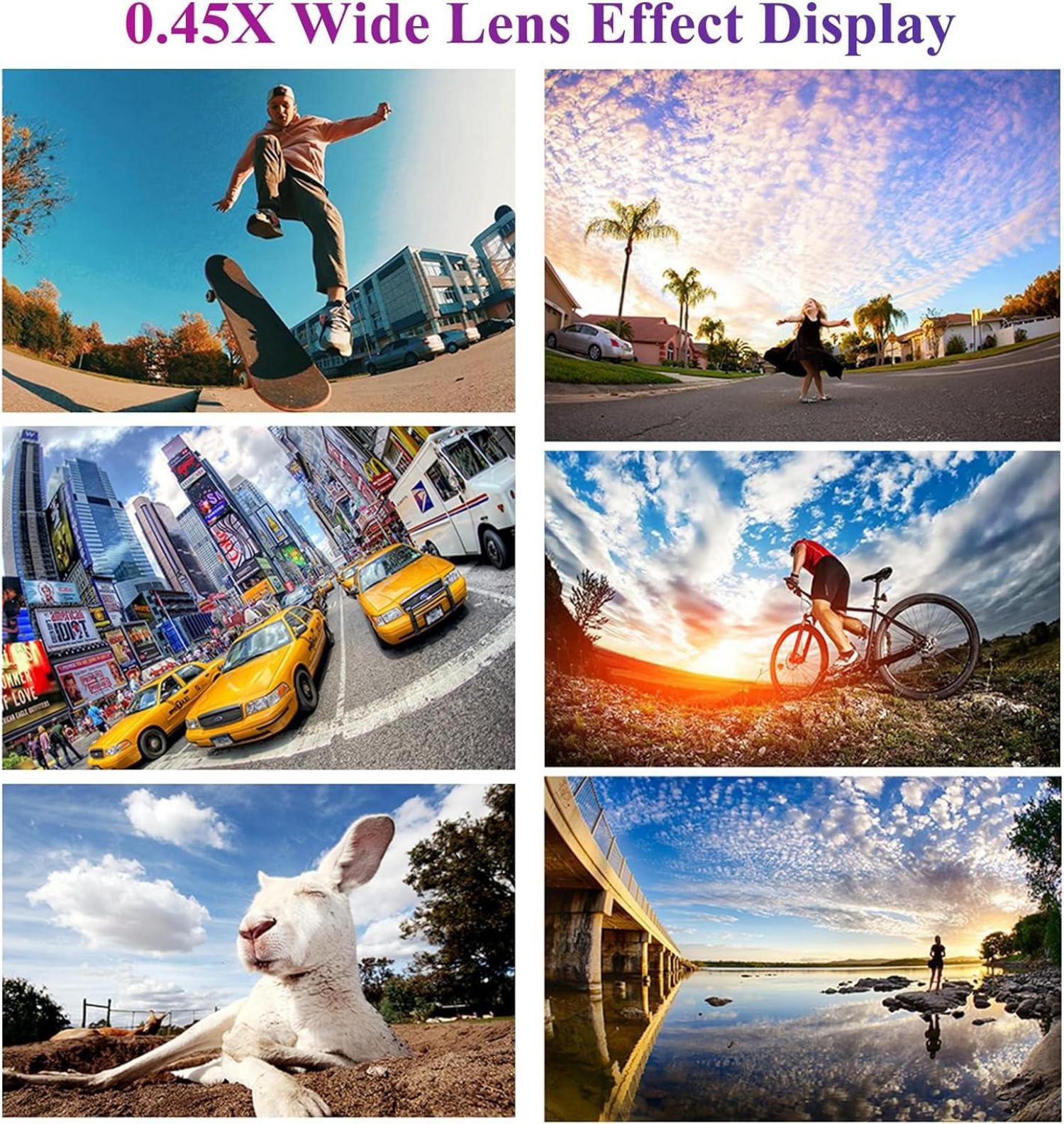 APEXEL 2-in-1 Handy-Kamera-Objektiv-Set 12,5-Fach-Makro 0,45-Fach-Weitwinkel