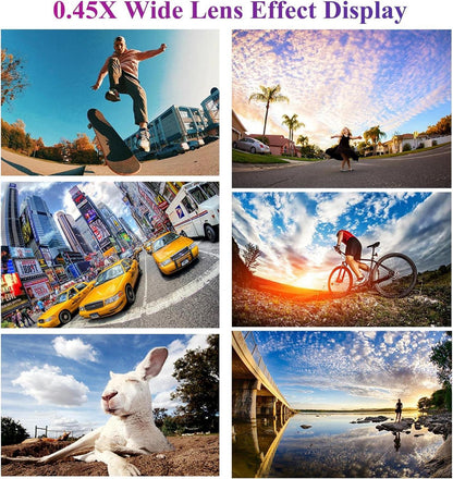 APEXEL 2-in-1 Handy-Kamera-Objektiv-Set 12,5-Fach-Makro 0,45-Fach-Weitwinkel