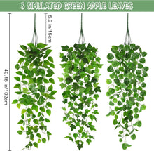 Künstliche Hängepflanzen Efeu 100cm 3er Set Grünpflanzen