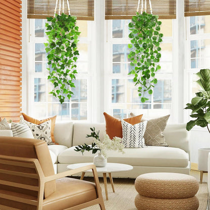 Künstliche Hängepflanzen Efeu 100cm 3 Stück Balkon Garten Outdoor