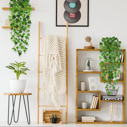 Künstliche Hängepflanzen 100cm 3er Set Efeu Kunstpflanze Outdoor Indoor hängend