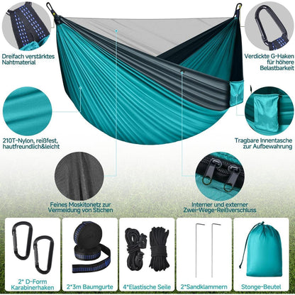 Hängematte mit Moskitonetz Outdoor Camping 300kg