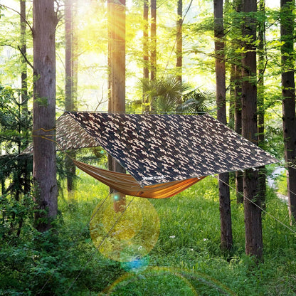 Tarp Zeltplane Wasserdicht 3x3M Ultraleicht Tragbar UV-Schutz Regen