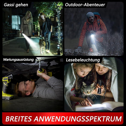 LED Taschenlampe 20000 Lumen USB Aufladbar Zoombar IP67