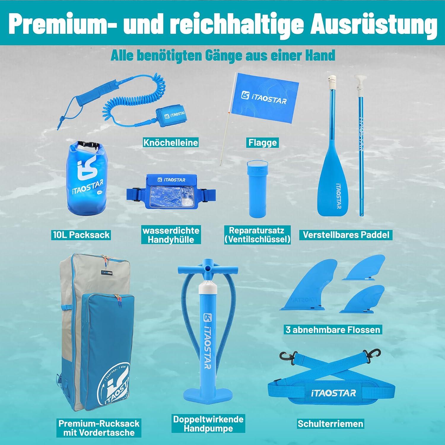 Aufblasbares Paddle Board Yoga SUP für Anfänger - iTAOSTAR Journey Stand Up