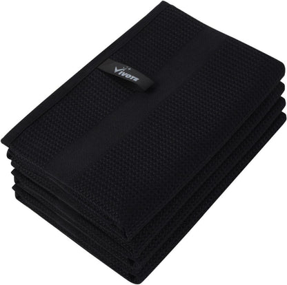 Microfaser Geschirrtücher Autopflege Fenstertuch Schwarz 4er Pack