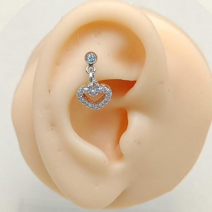 Curved Barbell Piercing Augenbrauen Lippe Helix Rook Daith 8mm Chirurgenstahl 1,2mm