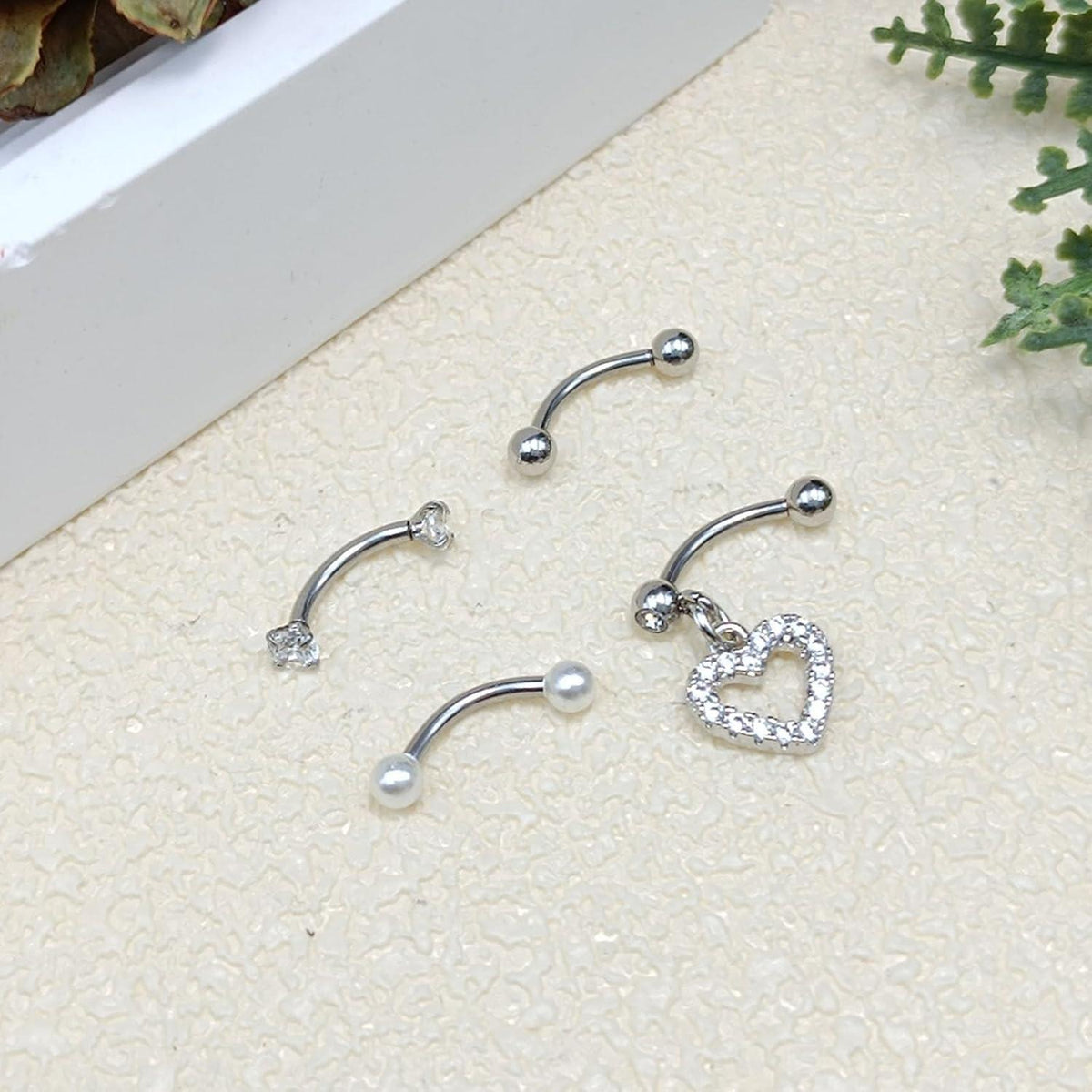 Curved Barbell Piercing Augenbrauen Lippe Helix Rook Daith 8mm Chirurgenstahl 1,2mm