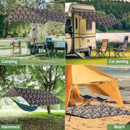 JAICOM Camping Tarp Wasserdicht 3x4m UV-Schutz Regen Schnee UV-Schutz Ösen