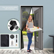 Fliegengitter Tür Magnet 90x190cm Schwarz - Insektenschutz
